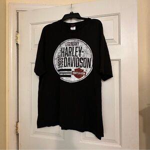 Legendary Harley-Davidson Black T-Shirt Graphic Tee Burleson Texas Size XXL 2XL